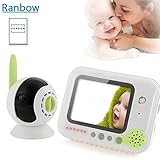 CYRILベビーモニター ベビーカメラ見守りカメラホームモニターペットモニター見守りモニターコンパクト無線遠隔監視カメラ 録画機能/双方向音声LED/子守唄/ナイトビジョン/防災/防犯/ペット見守り/