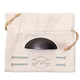 Beautiful Life市場Cup引き出しプル( 10パック) with 3 "穴センターと2ねじサイズ、Includesリネンギフトバッグ BLMDPORB1