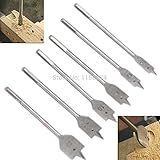 6 ピース木工フラット ドリル三尖っ た終了木材退屈スペード ビット セット 1/4 "クイック チェンジ六角シャンク木材穴カッター 10 ミリメートル-25 ミリメートル