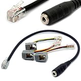 4p4 C rj9 / rj10 to 3.5 MMメスヘッドセットステレオコンバータアダプタケーブル電話コードfor iPhone Cisco IP電話7931 G 7940 7941 7942 P