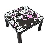 日東(NITTO) サンリオ ハローキティ 折脚カジュアルこたつ (継脚付)(60正方形) KTリボン SAK-KTR-BK