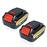 efluky 2pcs 3.0Ah Dewalt 20V Max Premium XR Lithium Li-ion Rechargeable Battery Replacement For Dewa