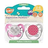 Ulubulu Pacifiers for Girls, Pink Plaid Heart and Pink Moroccan Pattern, 0-6 months by Ulubulu [並行輸入