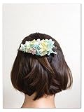 【プリザーブドフラワー／ヘアアクセサリーシリーズ／本当の紫陽花の髪飾り】眺めるだけで幸せな気分。宝石箱にしまっておきたいようなパステル色の髪飾り【 ラッピング付き】