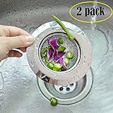 btsd-homeステンレススチールKitchen Sink Strainer Largeワイドリム4.5 "直径( Set of 2 )