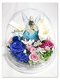 【プリザーブドフラワー／オルゴールアレンジ】優しく微笑む妖精とたくさんの花たちとオルゴールが奏でるやさしい音色【リボンラッピング付き 送料無料】
