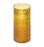 Candle Impressions cat11710gdスクロールゴールド発光体ガラスwithプログラム可能なタイマー、7 "