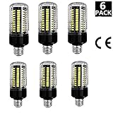 WestDeer 6-Pack Non-dimmable 15W E26 115 LED 5736 SMD LED Corn Bulb,Replacement Incandescent Bulbs,C