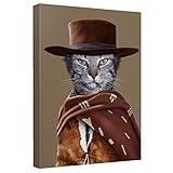 Pets Rock Westernキャンバス壁アートwith Backボードホワイト 12x16 ホワイト PETS137-ADV2-12x16