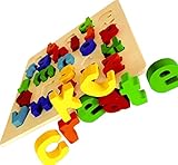 遊具 木のおもちゃ形合わせ 積み木 型はめ パズル 幼児 知育玩具 アルファベット小文字