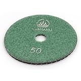 花崗岩マーブル100mmx16mm 50グリットのダイヤモンド研磨パッドライトグリーン