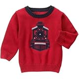 ジンボリー GYMBOREE/ トレインセーター レッド トップスニット 6～12ヶ月【並行輸入】