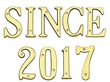 表札 真鍮切文字 102シリーズ SINCE2017セット商品 シンプル表札 店舗 看板