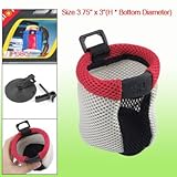 uxcell 携帯電話バッグ レッド ホワイト 網状のデザイン 携帯電話 カーエアーベントポケット