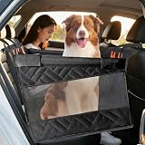 ペットドライブボックス 犬 ドライブシート 後部座席用 底板入り 車用ベッド 犬用ドライブベッド 小型犬 中型犬 大型犬 車 シートカバー 折り畳み式 洗濯可 耐摩 落ち防止 汚れ防止 撥水 旅行用/お出かけに最適 (L)
