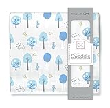 SwaddleDesigns Cotton Muslin Swaddle Blanket Blue Forest [並行輸入品]