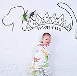 ベビー撮影毛布　ベビーシーツ　シート　ベビーフォト　フォトシーツ　寝相アート　撮影背景布　撮影写真用道具　数字綿毛布　ブランケット　敷物　柔らかい　百日記念 (柄5)