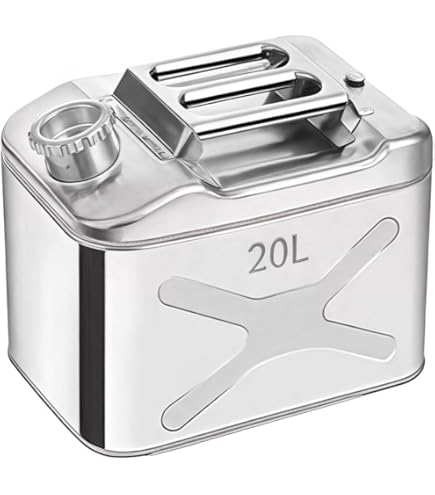 HIKAIYA ステンレス ガソリンタンク 20リットル KIKAIYA ガソリン携行缶 ステンレス 20リットル ガソリンタンク