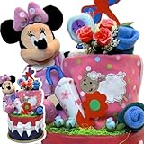 ダイパーケーキ ディズニー ミニーマウス おむつケーキ 女の子 出産祝い 可愛い贈り パンパース Mサイズ