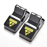 Generic black : 2 x Rat Trap Heavy Duty Snap-E Mouse Trap-Easy Set Catng Catcher High Quality