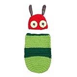 Domybest ベビー服 着ぐるみ コスチューム 服 ニット 0-4ヶ月 キャタピラーの形 男の子 女の子 柔らかく快適 かわいい 写真道具 出産祝い 百日記念 ギフト 誕生日