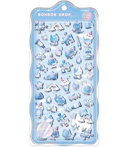 Amazon.co.jp: [シールシート]ボンボンドロップシール/みずいろ