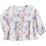 OSHKOSH(オシュコシュ) フローラルラッフルトップ カラー トップス長袖Tシャツ 24ヶ月【並行輸入】