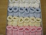 BABY KNITTED BOOTIES BOYS GIRLS SOCKS NEWBORN BOOTEES S 0-3 mths APPROX (Cream) by angelkids