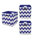 Modern Littles Organization Bundle Storage Bins, Bold Blue Chevron, 3 Count by Modern Littles