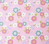SheetWorld PC-W1057 PC-W1057 Fitted Portable / Mini Crib Sheet - Pink Daisy Dot - Made In USA by she