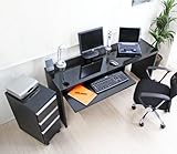 パソコン デスク 鏡面 150ｃｍ 幅 ブラック JS123BK