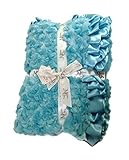 Swirlz FauxファーCaribbeanブルーベビーブランケット