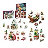 クリスマス アドベントカレンダー 2023 - クリスマスがテーマの組み立ておもちゃ - クリスマスまで 24 日のカウントダウン カレンダー、クリスマス ストッキングの詰め物 対象年齢 4 5 6 7 8-12 歳 (B)