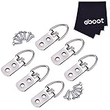 eBoot 50 Pieces Hanging D Ring Picture Frame Hangers Double Hole with Screws [並行輸入品]