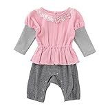 ニシキ Bon chou chou ボンシュシュ 重ね着風リボン付き長袖カバーオール P2809 70cm ピンク