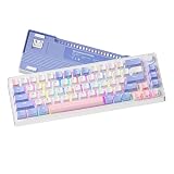 Zifriend ZA68 ゲーミングキーボードメカニカルキーボード 68キー RGBバックライト 赤軸 英語配列 新デザインサイドライト ポップデザインカラー