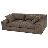 ソファ ソファー ローソファー 2人掛け クッション 4個付き ブラウン