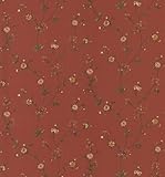 Brewster 403-49219 Cottage Living Daisy Red Floral Trail Wallpaper [並行輸入品]