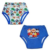 2枚組 アンパンマン トイレトレーニング 4重層 トレーニングパンツ おむつはずし（ブルー90cm）