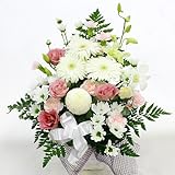 お供えアレンジ（お任せスタンダード）　白＆ピンク系