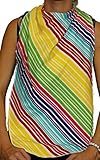 Adult Bandana Bib/Clothing Protector - Long Length Feeding Bib (Rainbow Bright) by BibblePlus Dignit
