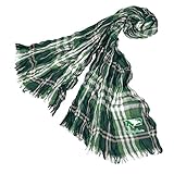 NCAA North Dakota Fighting Hawks Plaid Crinkleスカーフ、、グリーン、ホワイト70-inch by 25-inch