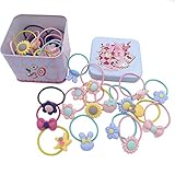 RaiFu ヘアゴム 髪飾り キッズ ヘアアクセサリー スタイリッシュ ナイロン 弾性 ヘッドバンド ヘアーバンド 女の子 子供 幼児 おしゃれ かわいい 40個セット ウサギの漫画のミックス