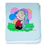 CafePress – Happy Linus – スーパーソフトベビー毛布、新生児おくるみ ブルー 063265666825CD2