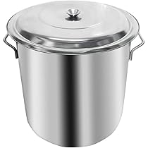 Amazon｜寸胴鍋 ステンレス100％ 業務用 35cm (30L) 蓋付き 両手