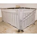 転落防止ベランダ シェード 防護網 300×74cm 落下防止 階段ガードレール保護ネット 取り付けも簡単で