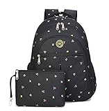 Cute Baby マザーズバッグ リュック ママバッグ 軽量 大容量 ベビーカー 対応 多機能 25L (小花ブラック)