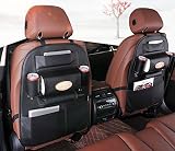 + 2パック+ PUレザー8ポケット車Backseat Organizer (ブラック) – Ideal For Kids That Ride in the Backseat