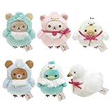 サンエックス 6種セット リラックマ てのりぬいぐるみ スワンと金色の花 リラックマ コリラックマ キイロイトリ チャイロイコグマ ミントノコトリ スワンさん