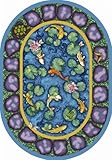Joy Carpets Kid Essentials Early Childhood Oval Maria's Garden Rug Multicolored 5'4 x 7'8 [並行輸入品]